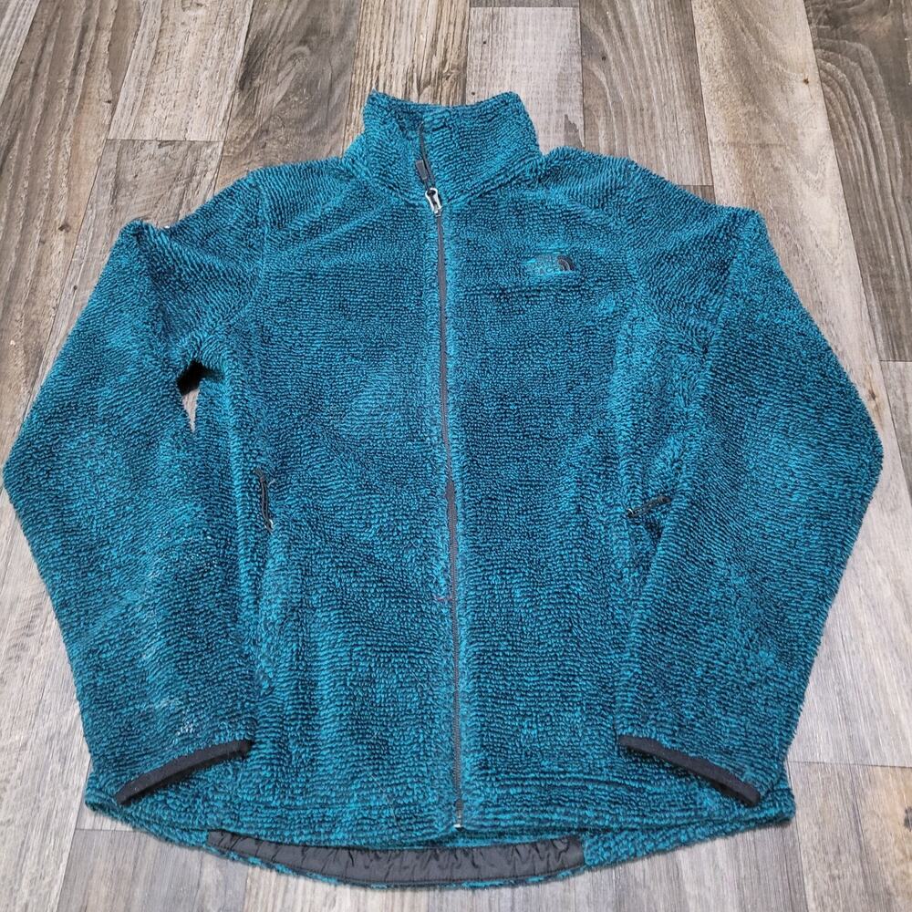 The‎ North Face Osito Fleece Sweater Jacket Womens Medium Teal Full Zip Mock